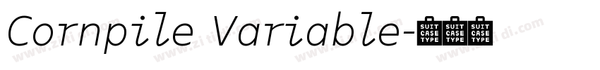 Cornpile Variable字体转换
